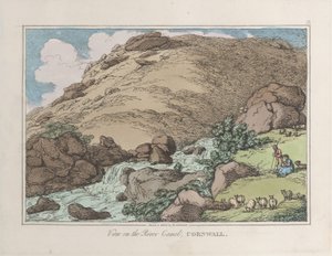 Widok na rzekę Camel w Kornwalii autorstwa Thomas Rowlandson