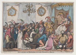 Votaries of Fashion w świątyni szaleństwa, 25 sierpnia 1808 r., 25 sierpnia 1808 r. autorstwa Thomas Rowlandson