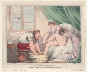 Mycie kłusaków, 20 stycznia 1800 r., 20 stycznia 1800 r. autorstwa Thomas Rowlandson