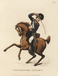 Westminster Cavalry, c.1799 (kolorowa akwatinta) autorstwa Thomas Rowlandson