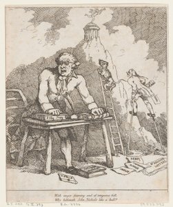 With Anger Foaming..., z Listu Dobroczynnego, 1790., 1790. autorstwa Thomas Rowlandson