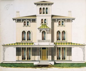 Elewacja frontowa willi nr 1 z projektu „Projekty architektoniczne wzorcowych rezydencji wiejskich”