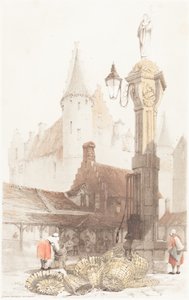 Targ rybny, Antwerpia autorstwa Thomas Shotter Boys