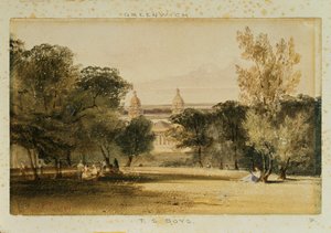 Szpital Greenwich z parku, 1830 autorstwa Thomas Shotter Boys
