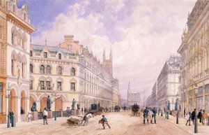 Wiadukt Holborn, Londyn, 1871 autorstwa Thomas Shotter Boys