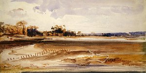 Les Salinieres, Trouville (akwarela na papierze) autorstwa Thomas Shotter Boys