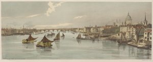 Londyn taki, jaki jest: Blackfriars, z Southwark Bridge autorstwa Thomas Shotter Boys