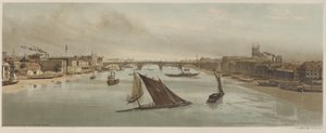 London As It Is: London Bridge, z Southwark Bridge autorstwa Thomas Shotter Boys