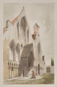 Malownicza architektura w Paryżu, Gandawie, Antwerpii, Rouen: Hospice des Vieillards, Gandawa, Belgia autorstwa Thomas Shotter Boys