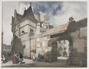 Malownicza architektura w Paryżu, Gandawie, Antwerpii, Rouen: Hôtel de Cluny, Paryż autorstwa Thomas Shotter Boys