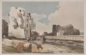 Malownicza architektura w Paryżu, Gandawie, Antwerpii, Rouen: Notre Dame, Paryż, od Quai St. Bernard