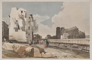 Malownicza architektura w Paryżu, Gandawie, Antwerpii, Rouen: Notre Dame, Paryż, od Quai St. Bernard autorstwa Thomas Shotter Boys