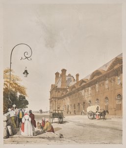 Malownicza architektura w Paryżu, Gandawie, Antwerpii, Rouen: Pavillion de Flors, Tuileries, Paryż autorstwa Thomas Shotter Boys