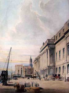 The Custom House, z „London As It Is”, grawerowany i pub. przez artystę autorstwa Thomas Shotter Boys
