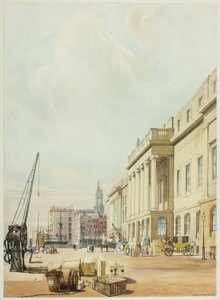 The Custom House, płyta trzecia z Original Views of London as It Is autorstwa Thomas Shotter Boys