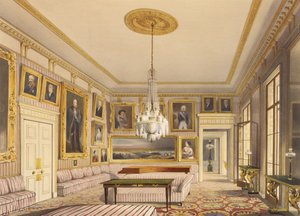 Salon w paski, Apsley House, 1853 (druk) autorstwa Thomas Shotter Boys