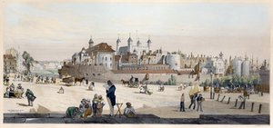 Tower of London i Mint z Great Tower Hill autorstwa Thomas Shotter Boys