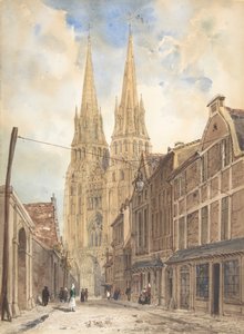 Widok Bayeux, 1832. autorstwa Thomas Shotter Boys