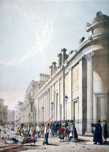 Widok na Bank of England City of London, 1842 autorstwa Thomas Shotter Boys