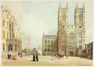 Westminster Abbey, Hospital and Company, płyta siódma z Original Views of London as It autorstwa Thomas Shotter Boys