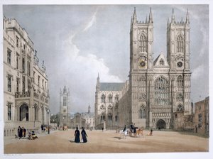 Opactwo i szpital Westminster, Londyn, 1842 r. autorstwa Thomas Shotter Boys