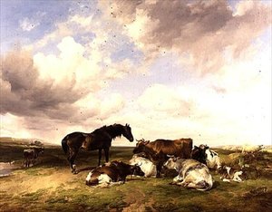 Letnie prysznice autorstwa Thomas Sidney Cooper