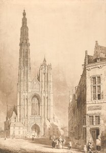 Vista do Polonês da Catedral de Antuérpia autorstwa Thomas Sidney Cooper