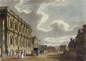 Whitehall, Westminster w Londynie (kolorowa akwatinta)