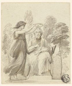 Ukoronowanie Homera autorstwa Thomas Stothard