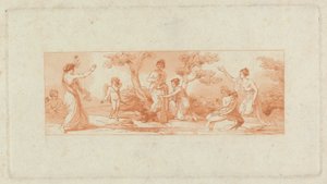 [Jeden z] dwóch albumów, zawierających łącznie 213 rysunków Stotharda do ilustracji książkowych autorstwa Thomas Stothard