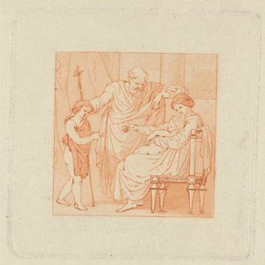 [Jeden z] dwóch albumów, zawierających łącznie 213 rysunków Stotharda do ilustracji książkowych autorstwa Thomas Stothard