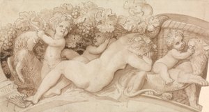 Reliefowy projekt do srebrnej solniczki autorstwa Thomas Stothard