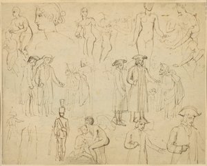 Roger de Coverley i Cyganie [verso] autorstwa Thomas Stothard