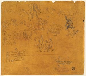 Arkusz szkiców tematów mitologicznych autorstwa Thomas Stothard