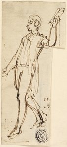 Szkic stojącego mężczyzny z podniesionym ramieniem autorstwa Thomas Stothard