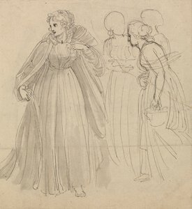 Estudo para Ilustração - Uma Princesa com seus Atendentespolonês autorstwa Thomas Stothard