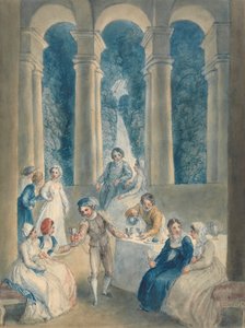 Dziesiąty dzień Dekameronu autorstwa Thomas Stothard