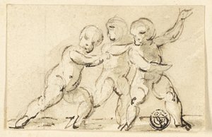 Trzy Putti w Play autorstwa Thomas Stothard