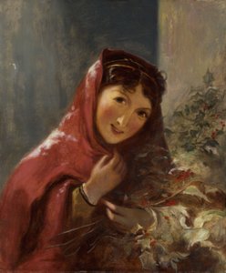 Pani niosąca gałęzie ostrokrzewu, 1850 autorstwa Thomas Sully