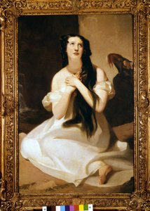 Portret Mary Ann Paton (Pani Wood) (1802-1864) Angielska piosenkarka. Obraz Thomasa Sully