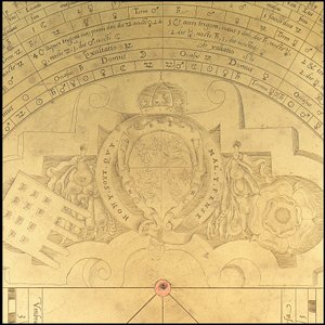 Astrolabium: detal awersu, ok. 1552 r. (brąz) autorstwa Thomas & Sutton Henry (c.1624 65) Gemini