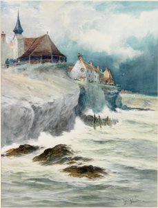 Cullercoats (ołówek, wc i kolor ciała na papierze) autorstwa Thomas Swift Hutton