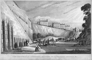 Cmentarz w Liverpoolu, przedstawiający grób pana Huskissona itp., 1831 r.