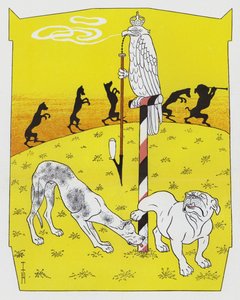 Mastif niemiecki i buldog angielski (kolor lito) autorstwa Thomas Theodor Heine