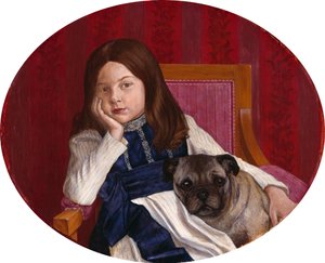 Johanna, córka artysty z mopsem autorstwa Thomas Theodor Heine
