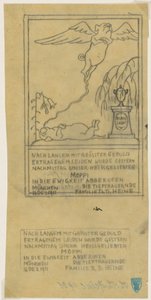 Zawiadomienie o śmierci mopsa autorstwa Thomas Theodor Heine