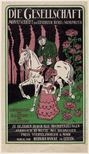 Plakat reklamowy magazynu Die Gesellschaft autorstwa Thomas Theodor Heine