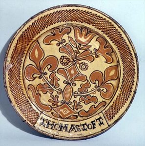 Naczynie Staffordshire, ok.1680 (pompa) autorstwa Thomas Toft