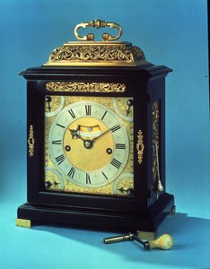 Sussex Tompion, ośmiodniowy zegar stołowy Karola II uderzający z powtarzaniem ćwiartki, ok. 1675-80