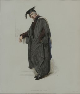 Bachelor of Law, wyryty przez J. Agara, opublikowany w "History of Oxford" R. Ackermanna, 1813 (rycina ręcznie kolorowana)